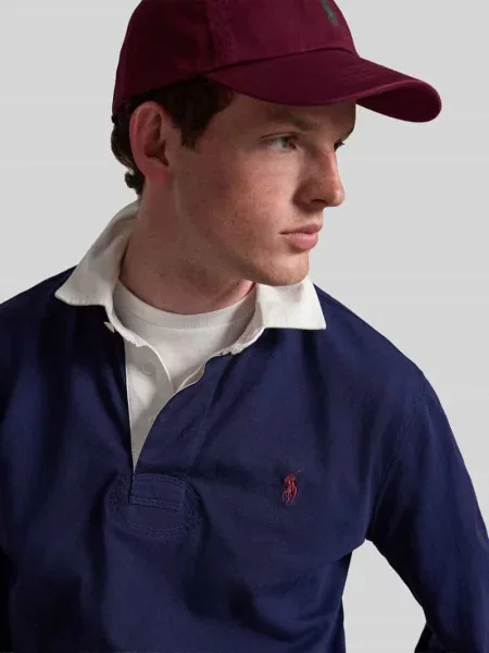 Koszulka polo o kroju regular fit z czystej bawełny Polo Ralph Lauren granatowa