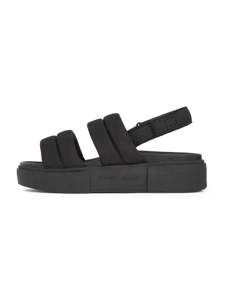 Tommy Jeans sandale FLATFORM SANDAL femei cu platforma negru