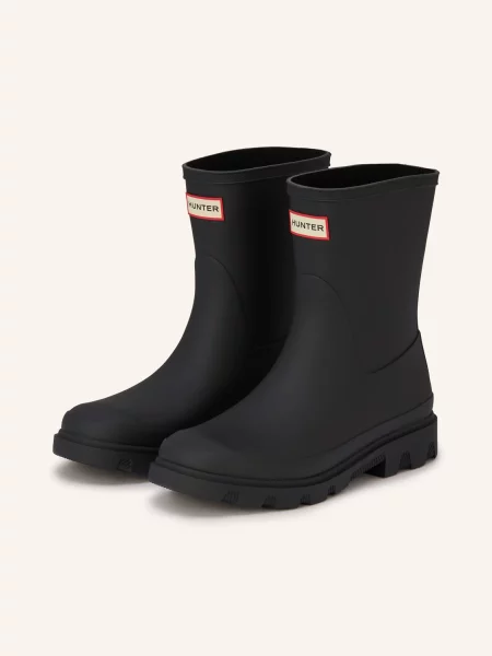 Hunter Gumowe Buty Downpour Short schwarz czarne