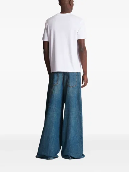 Tricou Balmain cu imagine alb