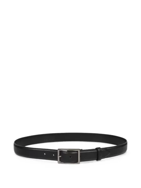 Cu centură curea Dondup din piele cu cataramă negru