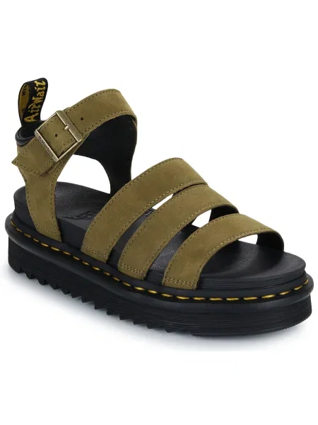 Sandale Dr. Martens din nubuc kaki