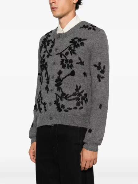 Cardigan Baziszt cu model floral gri
