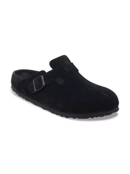 Birkenstock Boston EXQ LEVE klapki mules zamszowe
