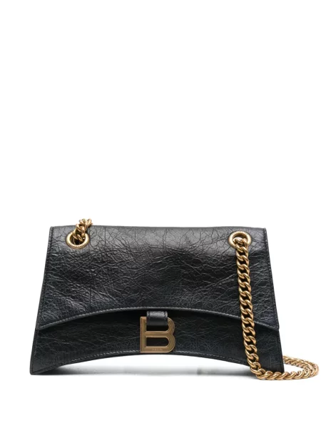 Mała torebka Balenciaga Crush czarna
