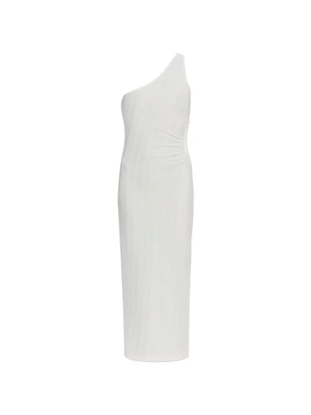 Rochie maxi Melissa Odabash cu un umăr gol de costum alb