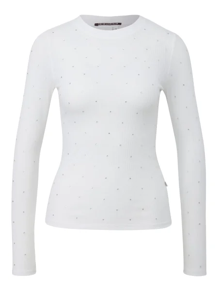 QS Tricou argintiu alb