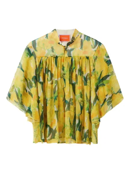 Bluză La Doublej cu imagine galben