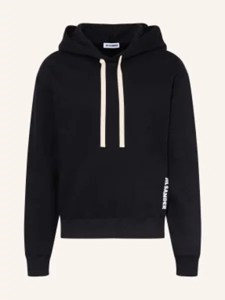 Jil Sander Bluza Z Kapturem schwarz czarna
