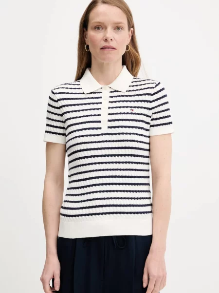 Tricou polo Tommy Hilfiger alb