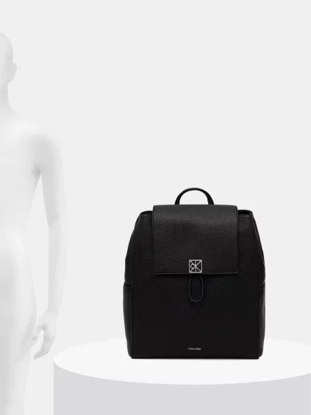 Calvin Klein Hátizsák Emblem Hw Pebble Backpack fekete