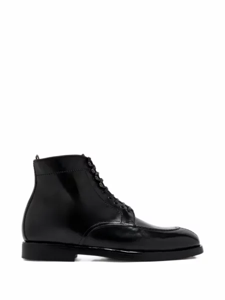 Botine Officine Creative cu șireturi din dantelă negru