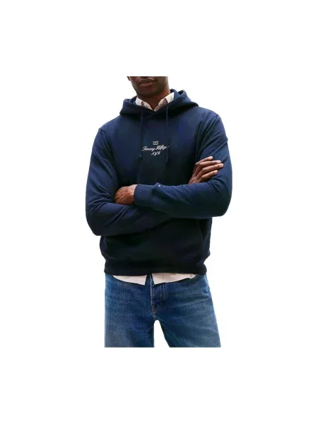 Mikina s kapucňou Tommy Hilfiger modrá