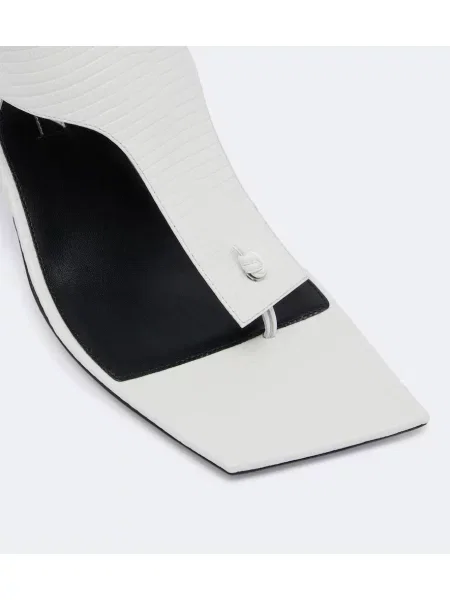Sandale Christen din piele alb