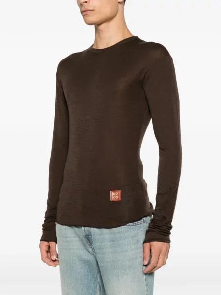 Pulover Dsquared2 de lână cu autograf maro