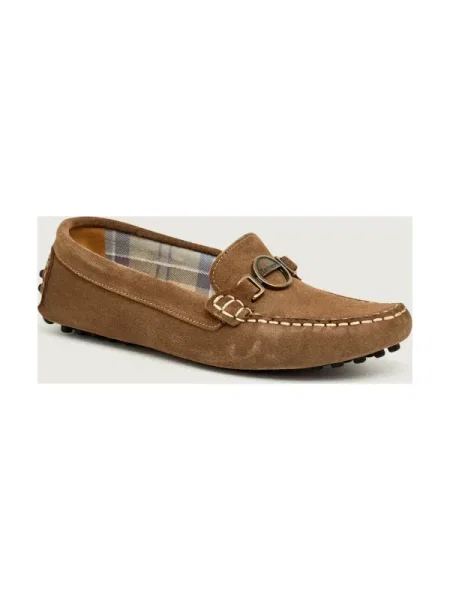 Pantofi Barbour din piele bej