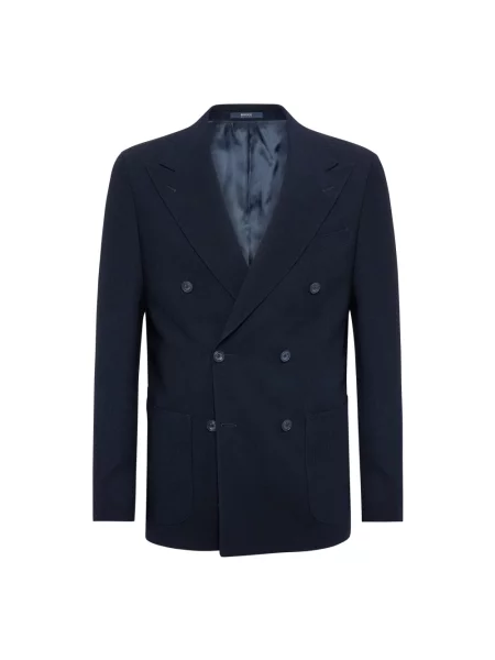 Marynarka Boggi Milano z krepy niebieska