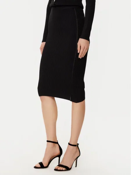 Guess Spódnica midi czarny