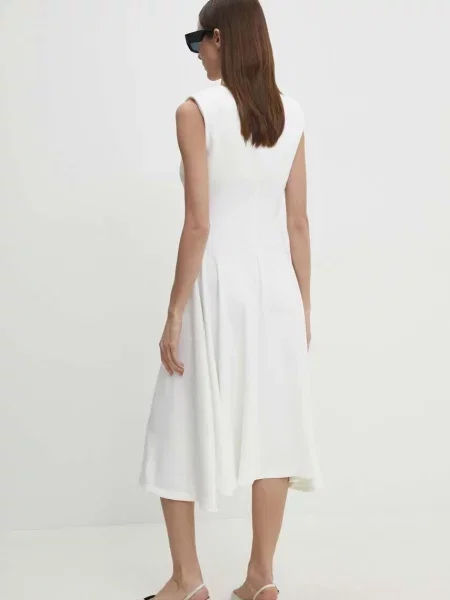 Answear Lab rochie mini evazati alb