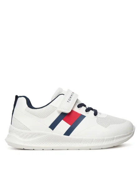 Tommy Hilfiger Sportcipők Flag Low Cut Lace-Up/Velcro S fehér