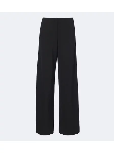 Pantaloni The Row de lână negru