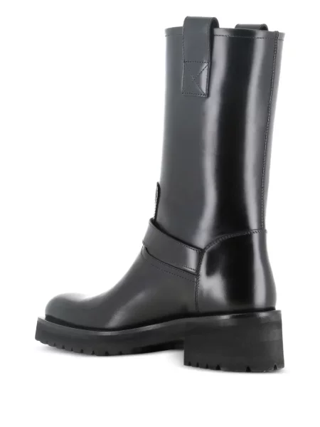 Botine Alberto Fasciani cu cataramă biker negru
