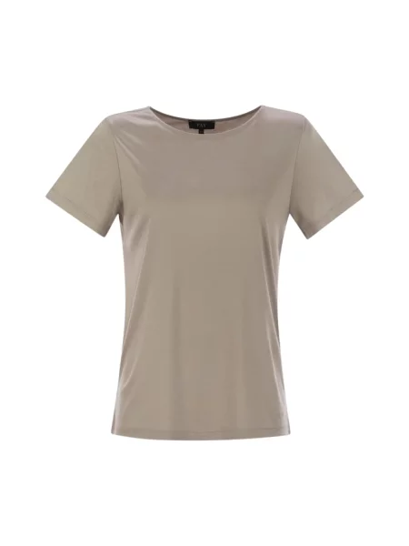 Koszulka Fay z krótkim rękawem beżowa