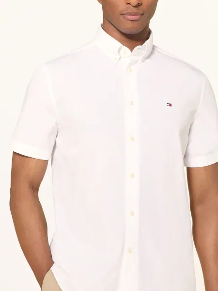 Tommy Hilfiger Košile S Krátkým Rukávem Regular Fit bílá