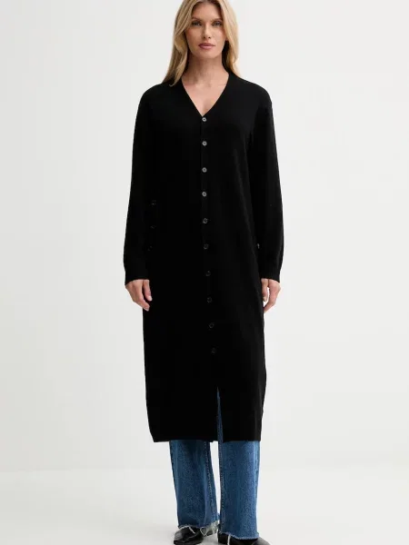 ISABELLE BLANCHE cardigan din amestec de lână light negru