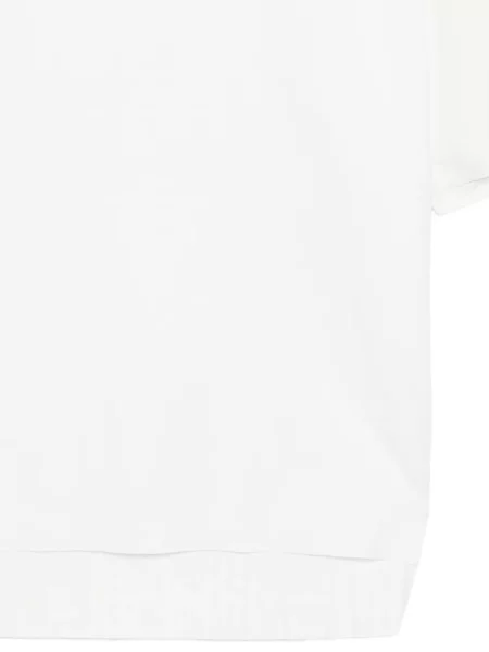 Scurt tricou Croquis cu decolteu rotund alb