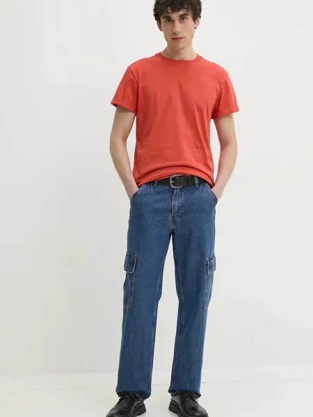 G-Star basic tričko Lash oranžové