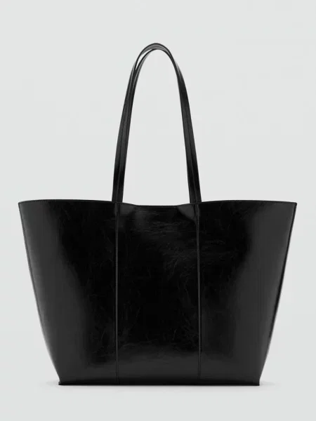 Duża torba shopper Kobieta uniwersalny MANGO czarny