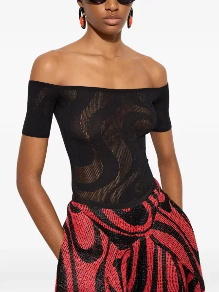 Scurt top Pucci din jacard negru