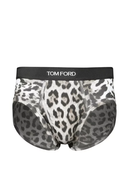 Chiloți Tom Ford cu imagine cu model leopard alb