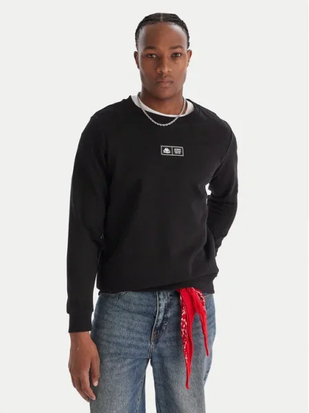 Kappa Суитшърт Authentic Nymphe Comfort Fit черен