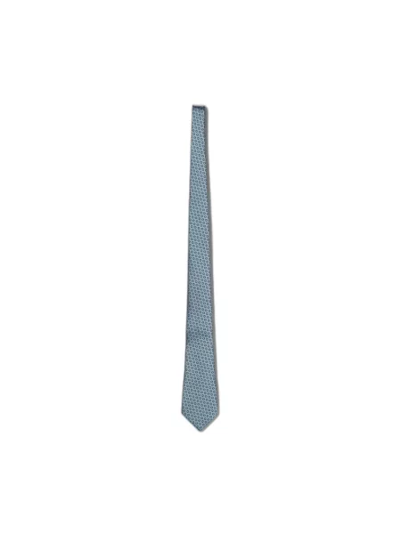 Krawat Zegna żakardowy niebieski