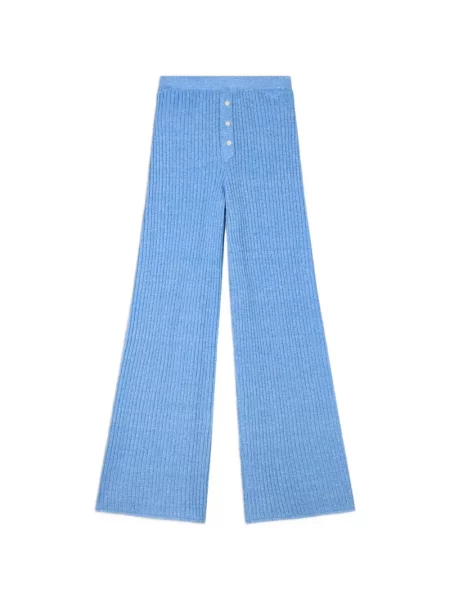 Pantaloni Guest In Residence tricotate albastru