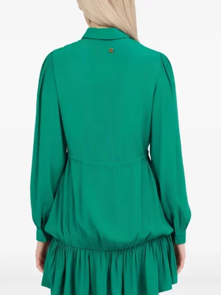 Rochie mini Roberto Cavalli cu volane verde