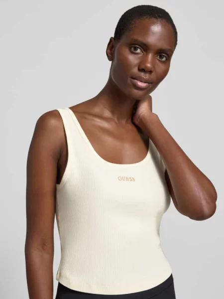 Top Guess Activewear z autografem biały