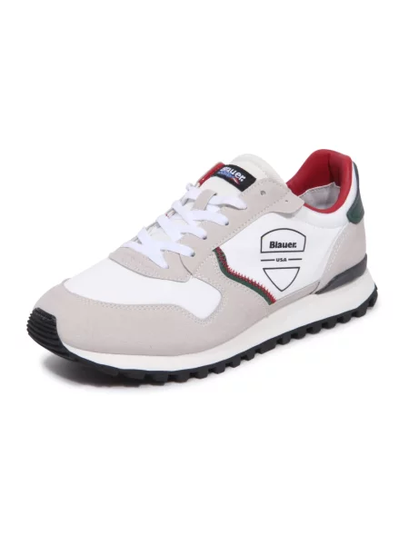Sneakersy Blauer skórzane białe