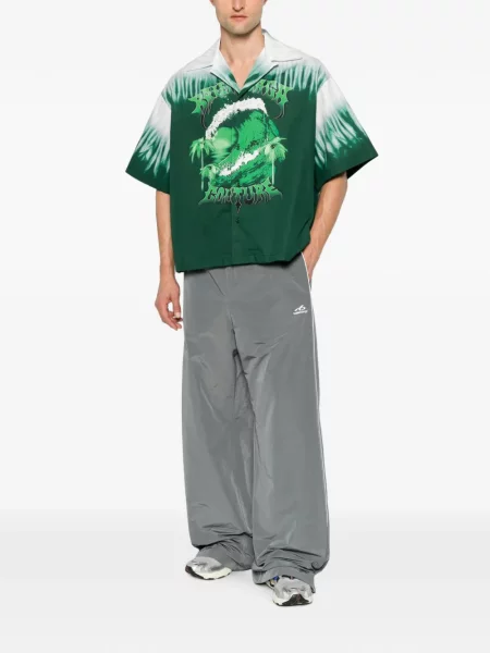 Cămașă Balenciaga cu imagine verde