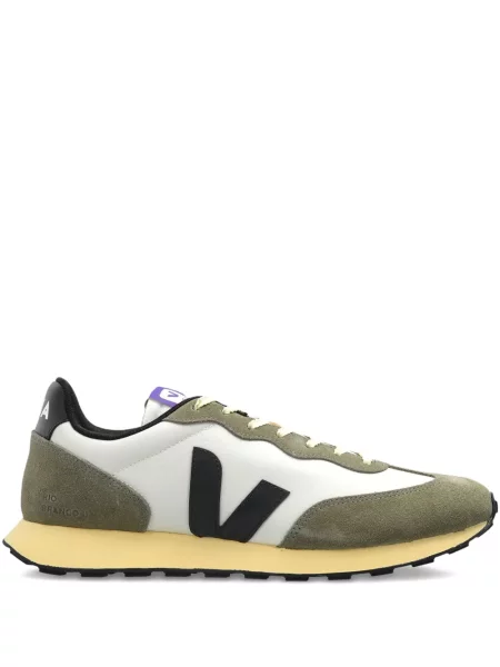 Sneakerși Veja din piele de căprioară verde