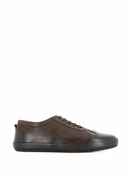 Sneakerși Marsell cu șireturi din piele maro