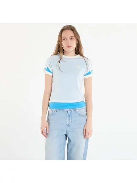 T-shirt adidas Layered Calitee Off White/ Apskru S biała