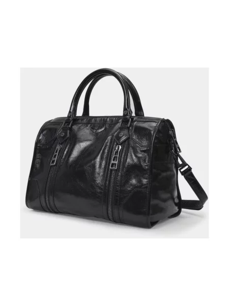 Torebka skórzana Zadig&voltaire retro czarna