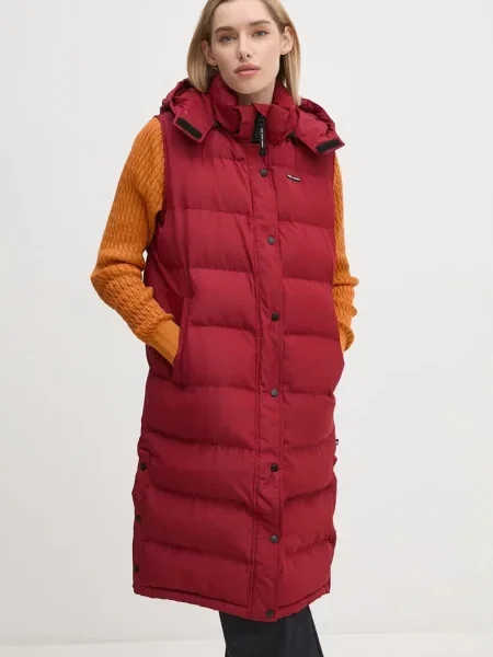Елек Pepe Jeans BIBI VEST дамски оранжево зимен модел червено