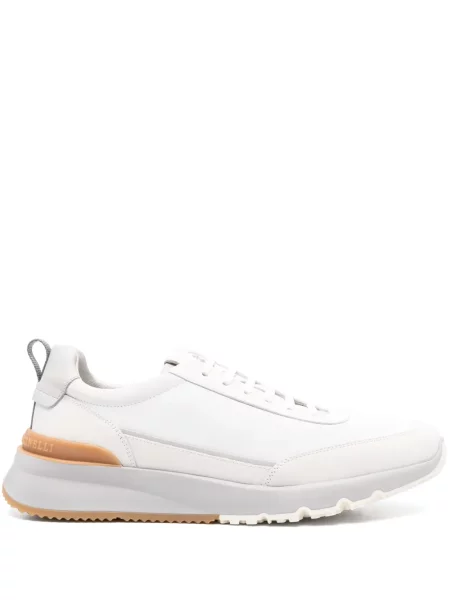 Sneakersy Brunello Cucinelli skórzane białe