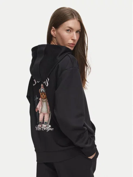 Guess Μπλούζα Oversize μαύρο