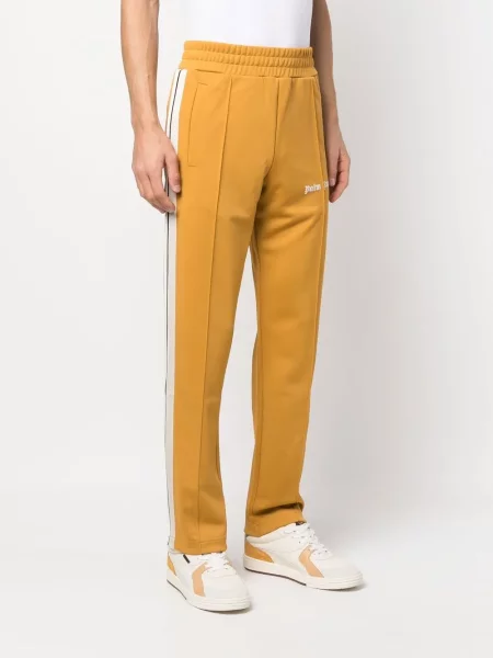 Raštuotos kelnės Palm Angels geltona