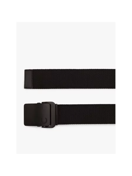 Pásek FRED PERRY Plain Webbing Belt Black M černý